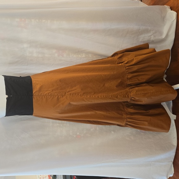 Anthropologie × Hutch Black Motif Bow Tie Strapless Ruffled Maxi Dress Size 16 - Picture 9 of 16